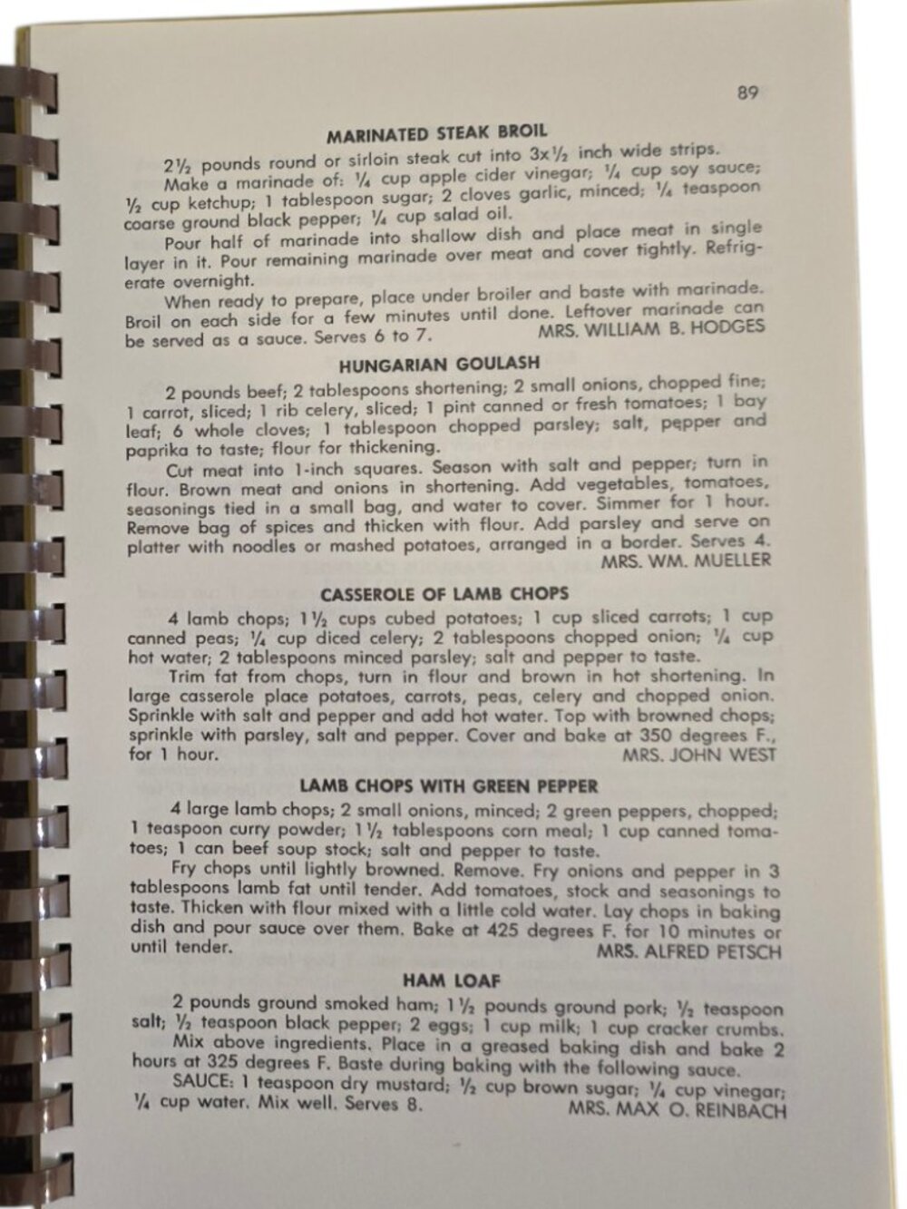 Vintage Fredericksburg TX Home Kitchen Cookbook 12th Ed Spiral PTA Recipes - Picture 11 of 13